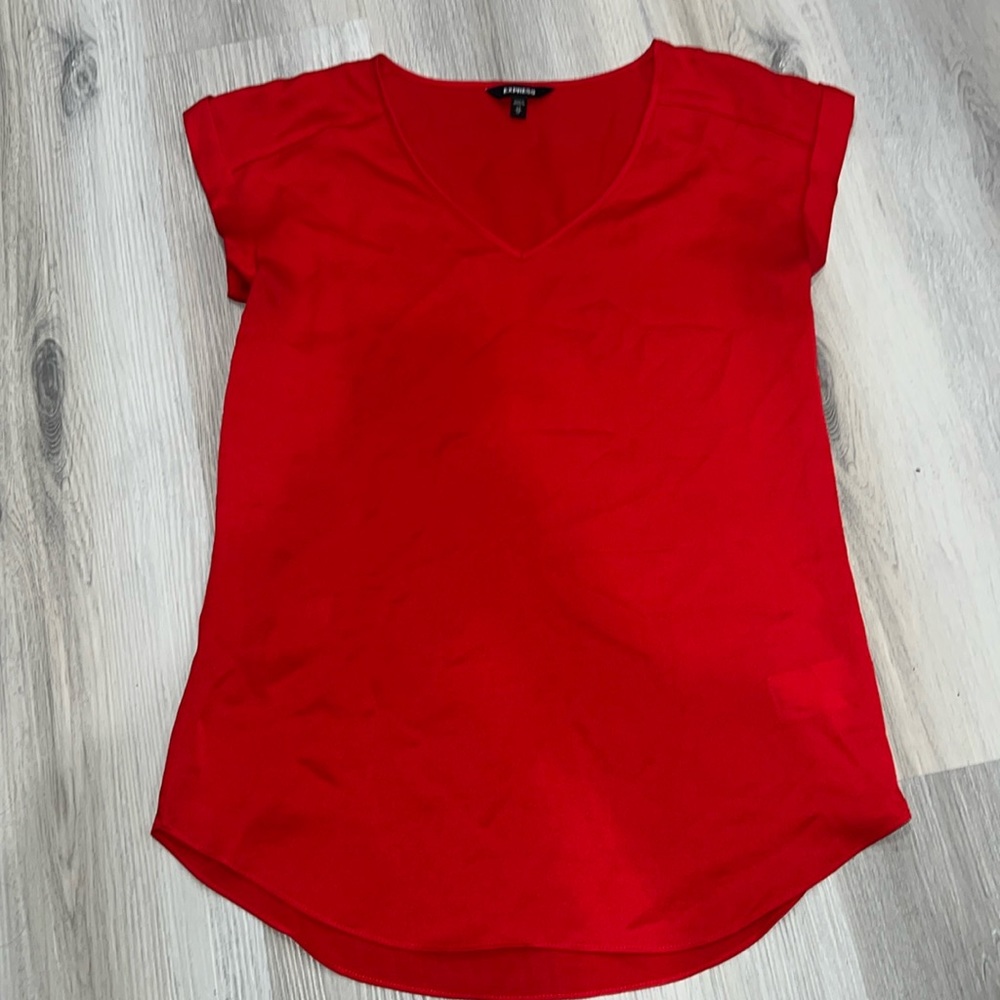 Express red polyester shirt